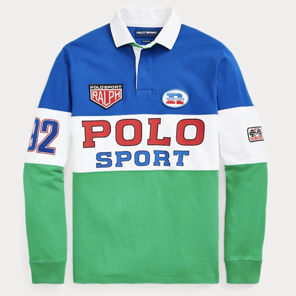 Polo by Ralph Lauren Blue and Green Long Sleeve Shirt - Picture 5 of 10